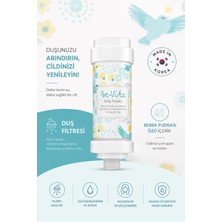 Baby Powder C Vitaminli Aromatik Duş Filtresi - Saç Dökülme Karşıtı, Cilt Besleyici Klor ve Kireç Arıtıcı Duş Filtresi (150GR)
