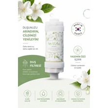 Jasmin C Vitaminli Aromatik Duş Filtresi - Saç Dökülme Karşıtı, Cilt Besleyici Klor ve Kireç Arıtıcı Duş Filtresi (150GR)