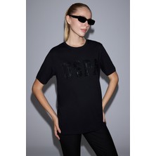 U.s. Polo Assn. Kadın Siyah Tişört Basic 50321690-VR046