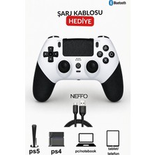 Neffo Bluetooth Oyun Kolu Ps4 Ps5 ve Pc Uyumlu Wireless Kablosuz Oyun Kolu Joystick