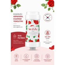 Rose C Vitaminli Aromatik Duş Filtresi - Saç Dökülme Karşıtı, Cilt Besleyici Klor ve Kireç Arıtıcı Duş Filtresi (150GR)