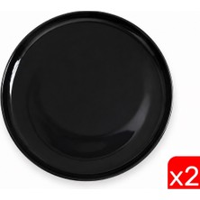 Kütahya Porselen Moderna Servis Tabağı Siyah 24CM MOD24DU740104 2 Li