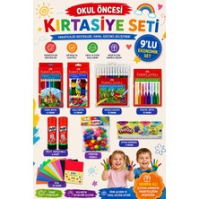 Anı Ofis Kırtasiye Okul Öncesi Kırtasiye Seti Kuru Boya Sulu Boya Keçeli Kalem Pastel Boya Pritt Ponpon