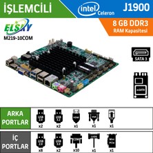 Elsky M219F-1LAN-10COM Intel Celeron J1900 Fansız Endüstriyel