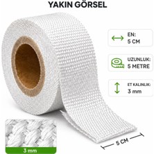 Nexvoria Cam Elyaf Isı Bandı 5 cm x 5 M 3 mm | Egzoz, Soba, Baca ve Boru Isı Yalıtım Bandı