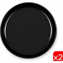 Kütahya Porselen Moderna Çukur Tabak Siyah 19CM MOD20CK740104 2 Li