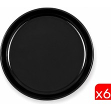 Kütahya Porselen Moderna Çukur Tabak Siyah 19CM MOD20CK740104 6 Lı