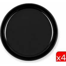 Kütahya Porselen Moderna Çukur Tabak Siyah 19CM MOD20CK740104 4 Lü