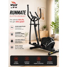V-Fit By Voit Runmate Manyetik Eliptik Bisiklet | Sessiz Çalışan, Elden Nabız Ölçerli