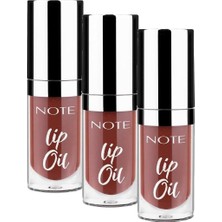 Cosmetics Lip Oil 60 Mocha Kiss Nemlendirici ve Parlatıcı Dudak Bakım Yağı, Kahverengi (3 Paketi)