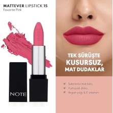Cosmetics Mattever Lipstick 15 Favorite Pink Yarı Mat Bitişli Ruj, Pembe