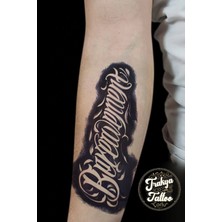 Trakya Tattoo 1 Ay Kalıcı Hayalet Dövme Yarım Kol Bereavement (Yas) Yazı Geçici Dövme GZ-996