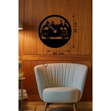 Fırsatkolik Fitness Motivasyon Tasarım Ahşap Duvar Saati - 40X40 cm Sporcu Hediyesi
