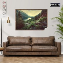 Akıllı Kağıt Statik Tutunma Özellikli Tablo - Poster Manzara (Model-15)
