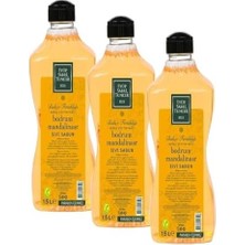 Doğal Zeytinyağlı Sıvı Sabun, Bodrum Mandalinası, 1,5 L Pet Şişe (1 x 1500 Ml) (3 Paketi)