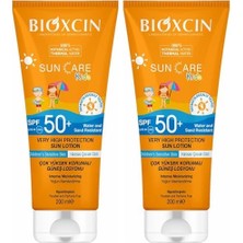 Sun Care Çok Yüksek Korumalı Çocuk Güneş Kremi,% 100 Botanik Aktif, 50 Spf, 200 ml (2 Paketi)