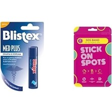 Medplus Stick Kuru ve Çatlamış Dudaklara Onarıcı ve Ferahlatıcı Dudak Bakım Kremi Spf 15 & Stick On Spots Sos Band - 15 Adet Sivilce/akne Patch