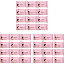 3’ü 1 Arada Makyaj Temizleme Mendili Yüz, Göz & Dudak Için, 240 Yaprak (12 Paket x 20’li) (3 Paketi)
