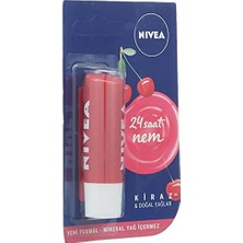 Kiraz Dudak Bakım Kremi, 24 Saat Nem, Dudak Bakımı, Kiraz Kokusu, Hafif Kırmızı Işıltı (4,8gr) 2li Paket
