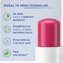 Kiraz Dudak Bakım Kremi, 24 Saat Nem, Dudak Bakımı, Kiraz Kokusu, Hafif Kırmızı Işıltı (4,8gr)