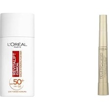 Revitalift Clinical Spf 50+ Günlük Yüksek Uv Korumalı Yüz Güneş Kremi 50 ml +  Telescopic Maskara - Siyah
