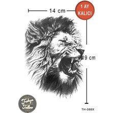 Trakya Tattoo 1-2 Hafta Kalıcı Yarım Kol Aslan Geçici Dövme TH-088X