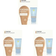 Sun Lovers Nemlendirici Etkili & Doğal Bitişli Renkli Güneş Koruyucu SPF50-007 Warm (3 Paketi)