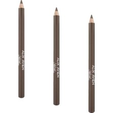 Uzun Süre Kalıcı, Belirginleştirici Şekillendirici Kahve Kaş Kalemi - Brow Liner 151 Medium Brown (3 Paketi)