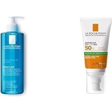 Effaclar Jel Temizleme Jeli + Anthelios Dry Spf 50+ Yağlı Ciltler Için Güneş Koruyucu Yüz Kremi 50 ml
