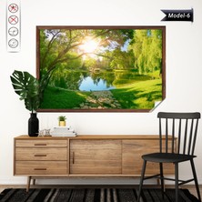 Akıllı Kağıt Statik Tutunma Özellikli Tablo - Poster Manzara (Model-6)