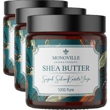 Monoville Shea Butter (Karite) Yağı 100 ml Soğuk SIKIM%100 Saf ve Doğal Güneş Sonrası Nemlendirici Yağ (Shea Butter) (3 Paketi)