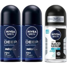 Men Erkek Roll On Deodorant Deep Dimension 50 ml X2 + Men Erkek Roll On Deodorant & Invisible Fresh 50 ml