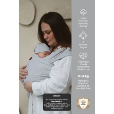 İlays Babywearing İlays Mabel Esnek Wrap Sling  (Babysling - Sling - Babywearing) Gri Pamuklu 0-2 Yaş İçin Premium Kanguru
