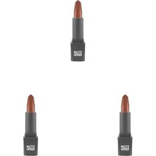 Yoğun Renk Veren Uzun Süre Kalıcı Nemlendirici Kadifemsi Mat Ruj - Lipstick 403 Caramel Nude (3 Paketi)