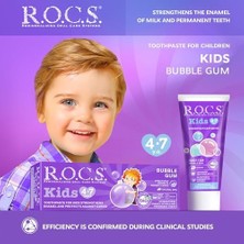 Kids 4-7 Yaş Florürsüz Diş Macunu Balon Sakızı Tadında