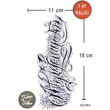 Trakya Tattoo 1 Ay Kalıcı Hayalet Dövme Yarım Kol Yazı Dövmesi GZ-963