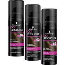 Root Retoucher Beyazları Anında Kapatan Sprey Boya Koyu Kahverengi 120 ml (3 Paketi)
