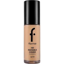 Invisible Cover Hd Hafif Yapılı & Yarı Parlak Bitişli SPF30 Fondöten 090 Gldn Ntrl