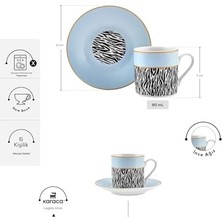 6 Kişilik Kahve Fincan Takımı 80 ml