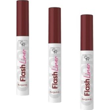 Liner Colored Eyeliner - 110 Burgundy - Renkli Likit Eyeliner (3 Paketi)