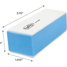 Miracle Buff &, Gri 400/BEYAZ 4000 Grit, Çift Taraflı Manikür ve Pedikür Tırnak Tamponu, 2,54 cm Y x 3,5 cm G x 9,5 cm U, 12 Adet