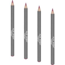 Uzun Süre Kalıcı Dağılma Yapmayan Nemlendirici Dudak Kalemi - Lipliner Pencil 12 Deep Pink (4 Paketi)