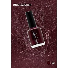 Sedefli Bordo Oje 33 - Yüksek Pigmentli Uzun Süreli Kalıcılık Hızlı Kuruma - Nail Lacquer 33