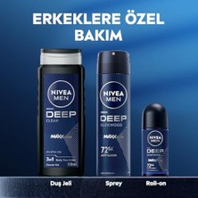 Men Deep Dimension Duş Jeli 500 Ml, 3'ü 1 Arada Komple Bakım + Men Erkek Roll On Deodorant Deep Dimension 72 Saat Anti-Perspirant Koru- Ma 50 ml X2