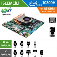 Elsky QM8900-I5 10300H 2xhdmı 1lan 2com Mini  Itx Anakart