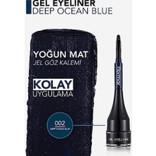 Akma-Bulaşma Yapmayan Yüksek Pigmentli & Mat Bitişli Kremsi Jel Eyeliner