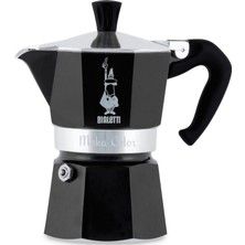 - Siyah: 3 Cups Ocak Üstü Espresso Pişirici - 130ML - Alüminyum Gövde - Patentli Güvenlik Valfi - Tüm Ocak Türleri Için Uygundur (Indüksiyon Hariç) 6lı Paket