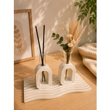 Masalsı Concept Modern Kemerli Dekoratif Mini Vazo Seti | 3'lü Set Çiçeklik & Oda Dekoru (Çiçekler ve Çubuk Yok)