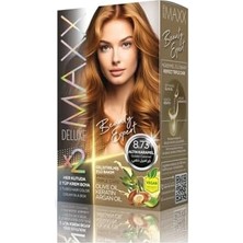 Maxx Deluxe Beauty Expert Haır Color (Keratin)'li 1 Kutu (2 x 50 Ml) (Altın Karamel 8.73)