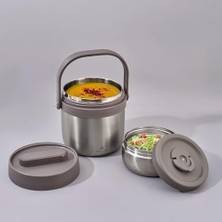 Bento Yuvarlak Lunch Box Steel 1400 ml